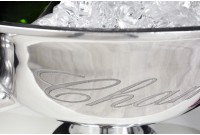 Vasque décorative pour champagne/glace en aluminium argenté
