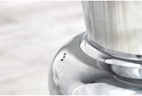 Vase design en aluminium de couleur argenté