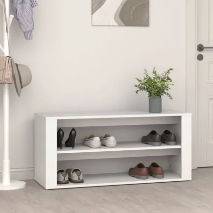 Étagère à chaussures Blanc 100x35x45 cm 