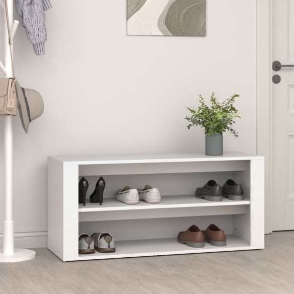 Étagère à chaussures Blanc 100x35x45 cm 