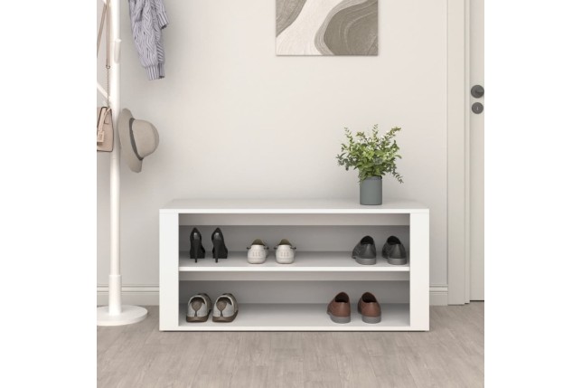 Étagère à chaussures Blanc 100x35x45 cm 