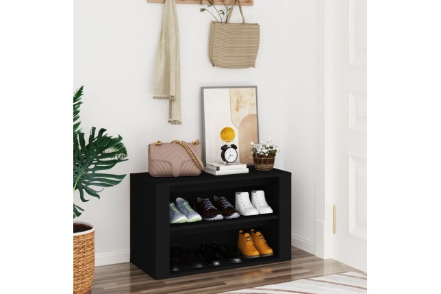 Étagère à chaussures Noir 75x35x45 cm 