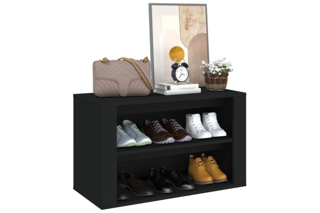 Étagère à chaussures Noir 75x35x45 cm 