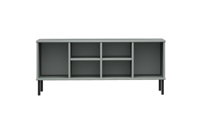 Étagère à chaussures pieds en métal Gris 106x35x45 cm Bois OSLO