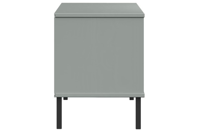 Étagère à chaussures pieds en métal Gris 106x35x45 cm Bois OSLO