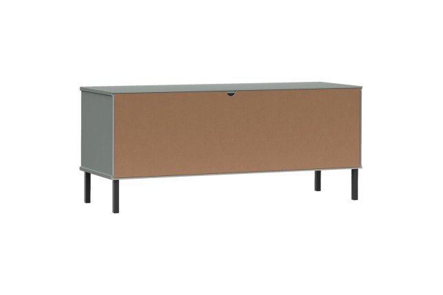 Étagère à chaussures pieds en métal Gris 106x35x45 cm Bois OSLO