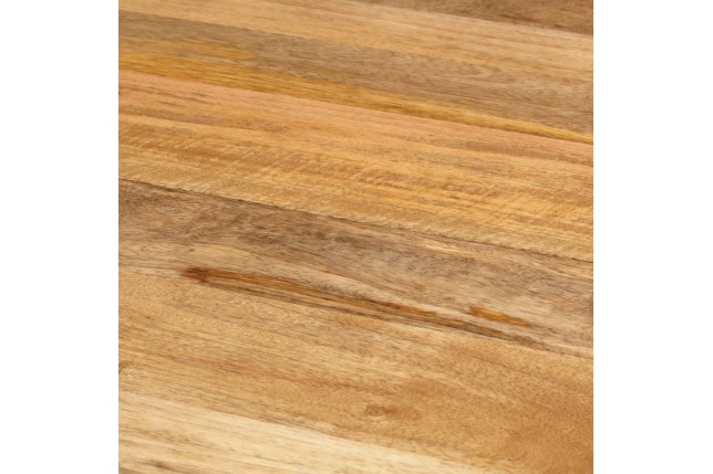 Table à dîner Ø110x78 cm Bois de manguier massif et acier