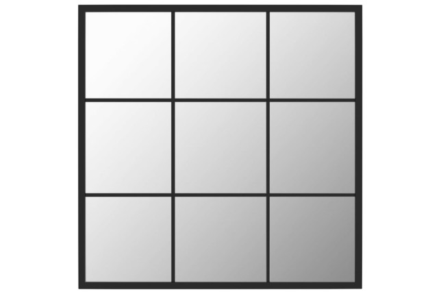 Miroir mural noir 60x60 cm métal