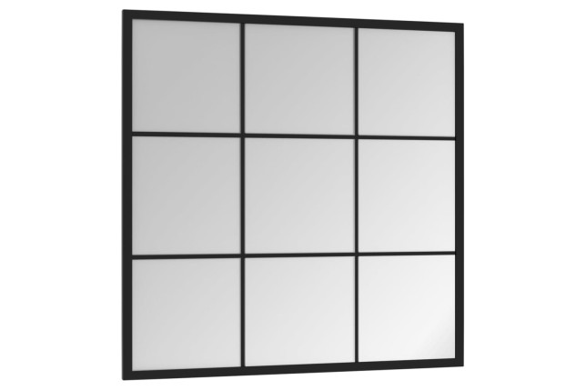 Miroir mural noir 60x60 cm métal