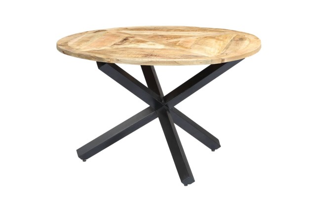 Table de salle à manger Rond 120x76 cm Bois de manguier massif