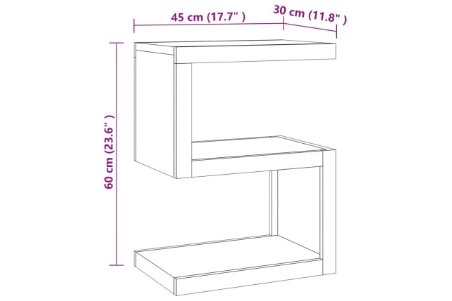 Table d'appoint 45x30x60 cm Bois massif de teck
