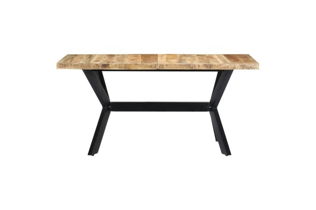 Table de salle à manger 140x70x75 cm Bois manguier massif brut