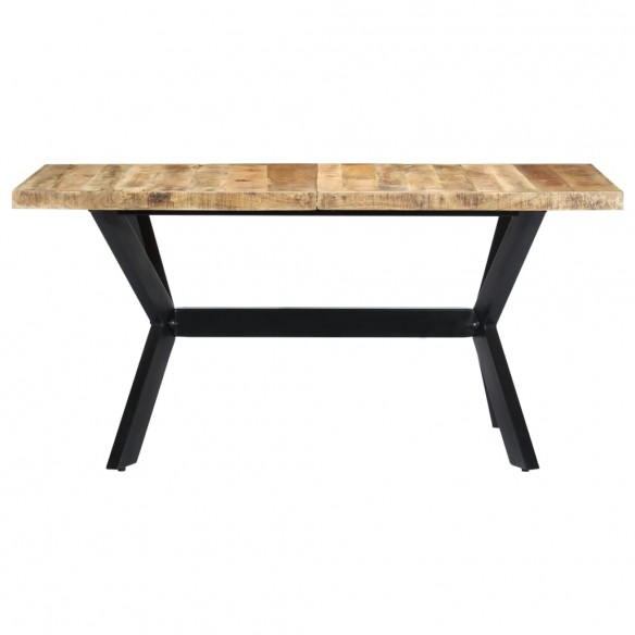 Table de salle à manger 140x70x75 cm Bois manguier massif brut