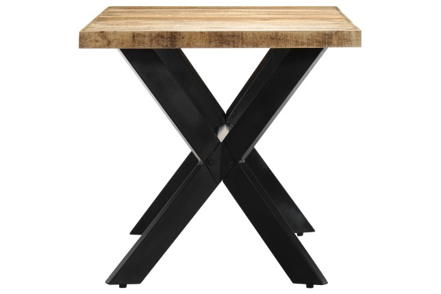 Table de salle à manger 140x70x75 cm Bois manguier massif brut