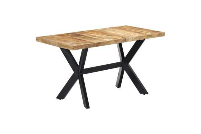 Table de salle à manger 140x70x75 cm Bois manguier massif brut