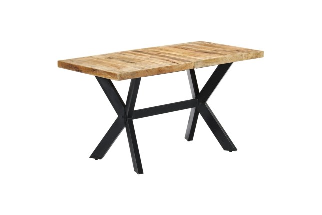Table de salle à manger 140x70x75 cm Bois manguier massif brut