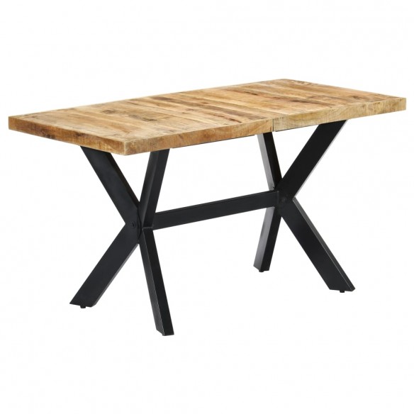 Table de salle à manger 140x70x75 cm Bois manguier massif brut