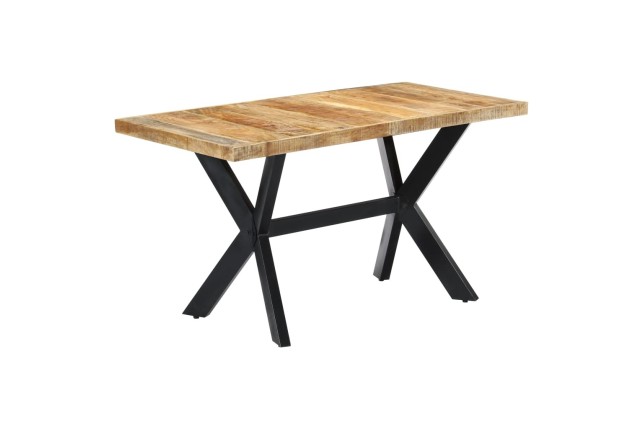 Table de salle à manger 140x70x75 cm Bois manguier massif brut