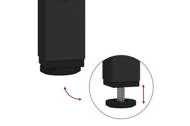 Table d'appoint Noir 40x30x75 cm 