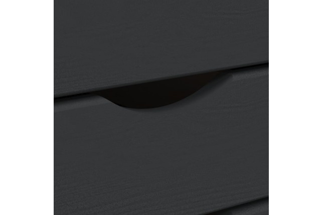 Armoire roulante avec tiroirs MOSS gris bois de pin solide