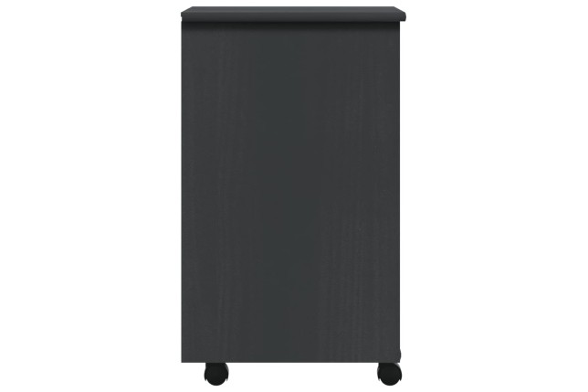 Armoire roulante avec tiroirs MOSS gris bois de pin solide
