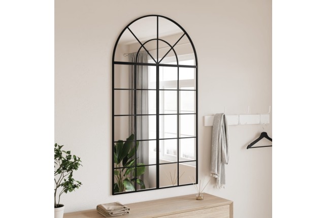 Miroir mural noir 80x140 cm arche fer
