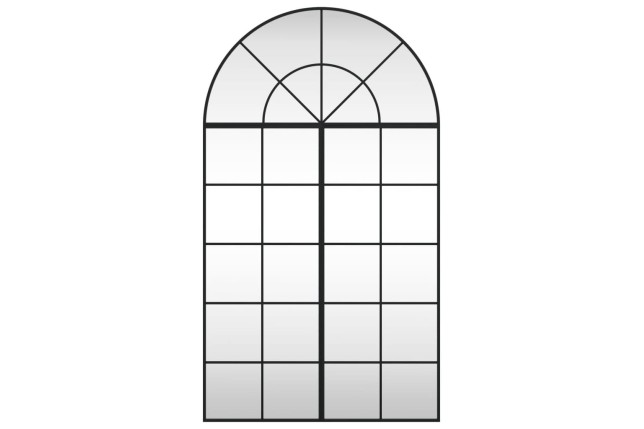 Miroir mural noir 80x140 cm arche fer