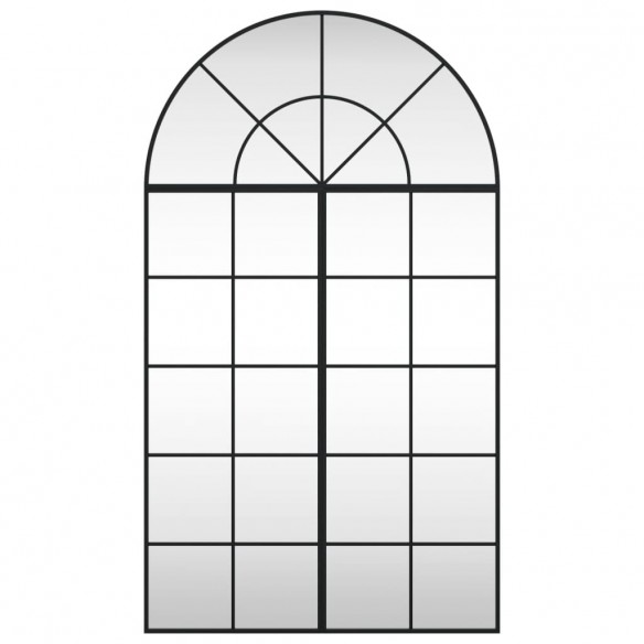 Miroir mural noir 80x140 cm arche fer