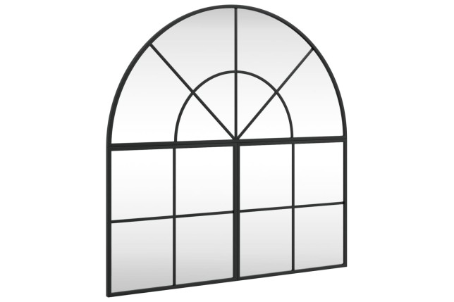 Miroir mural noir 80x80 cm arche fer