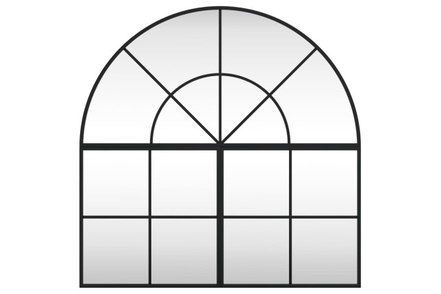 Miroir mural noir 80x80 cm arche fer