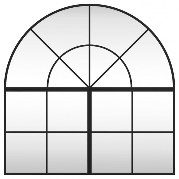 Miroir mural noir 80x80 cm arche fer