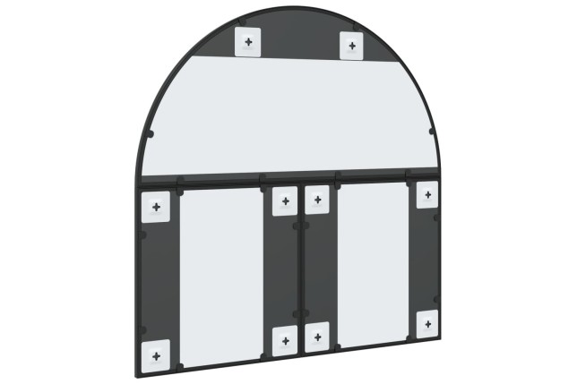 Miroir mural noir 80x80 cm arche fer