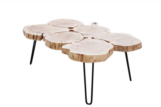Table basse design industriel 115 cm