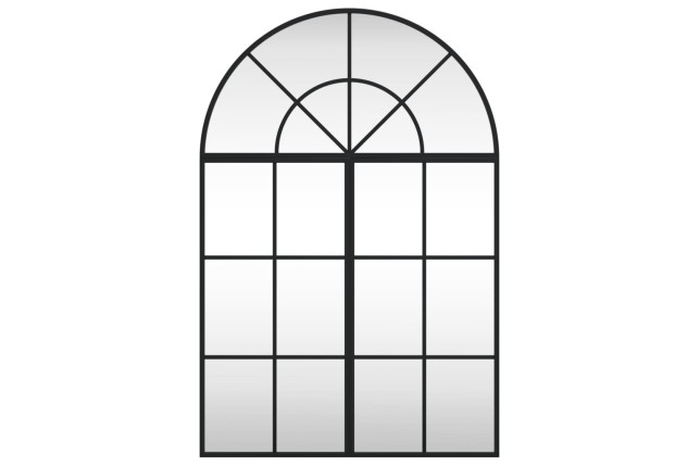 Miroir mural noir 60x90 cm arche fer