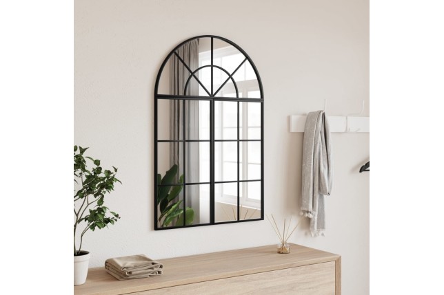 Miroir mural noir 60x30 cm arche fer