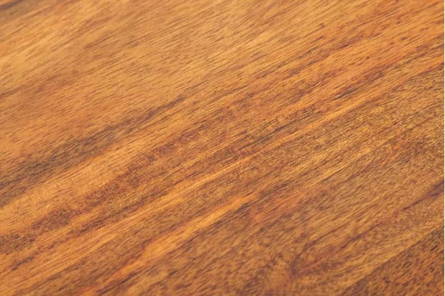 Table de chevet en bois massif de manguier – Design artisanal avec façade 3D sculptée