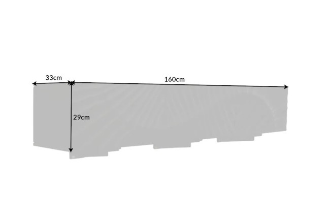 Meuble TV suspendu SCORPION 160 cm – Bois massif de manguier noir sculpté à la main, design moderne