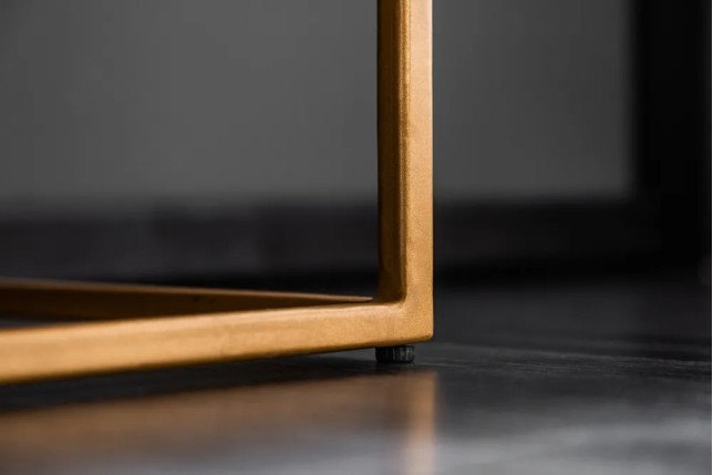 Buffet SCORPION 177 cm – Bois massif de manguier noir sculpté à la main, piètement doré