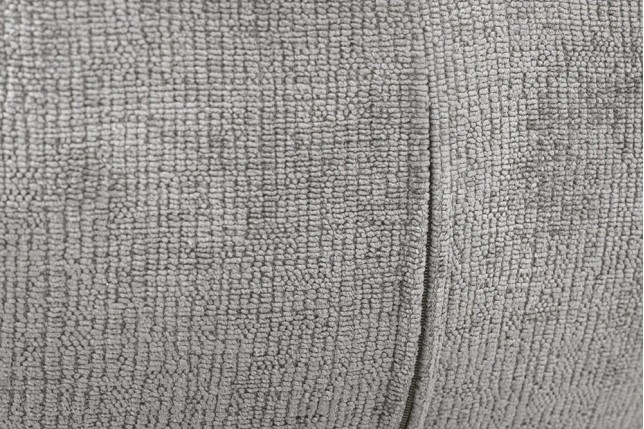 Chaise de salle à manger rétro pivotante UNIQUE – Chenille grise & piètement métal noir avec accoudoirs
