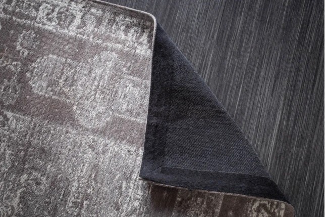 Tapis oriental PURE UNIQUE XXL 350x240 cm – Coton gris antique avec motifs géométriques élégants
