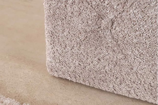 Banquette de lit Chesterfield EXTRAVAGANCIA 140 cm – Tissu bouclé champagner greige avec coffre de rangement intégré