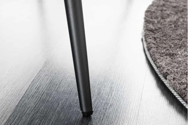 Banquette BOUTIQUE 100 cm – Tissu bouclé champagner greige avec pieds en métal noir réglables