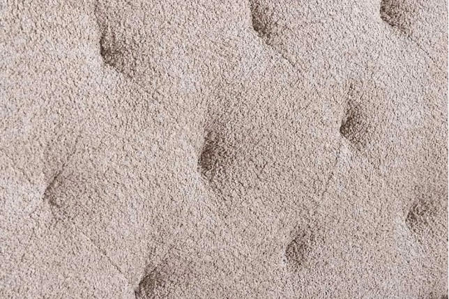 Canapé 3 places MAISON BELLE AFFAIRE – Style Chesterfield en bouclé greige, avec fonction lit et dossier inclinable