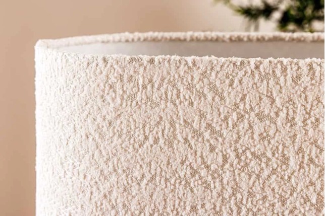 Lampe de table LOVERS 60 cm en bois massif naturel et abat-jour blanc