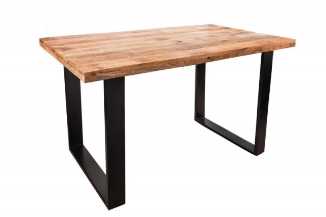 Table à manger de 120cm en bois massif coloris naturel