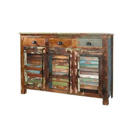 Bahut design industriel en bois massif recyclé 2