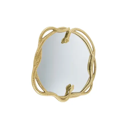Miroir mural SNAKE XL 85 cm – Design serpent doré en métal sculpté, style luxueux et original