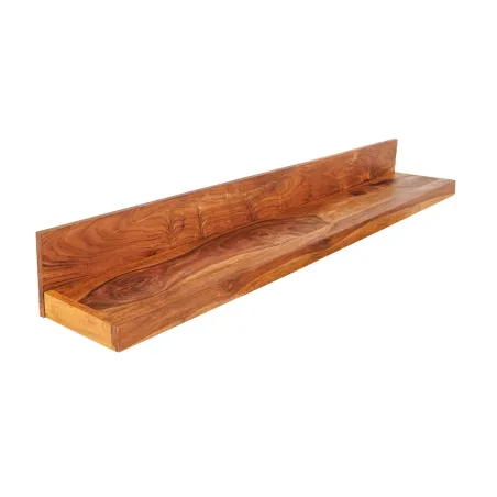 Étagère murale MAKASSAR 140 cm – Bois massif de sheesham, finition stone naturelle, fabrication artisanale