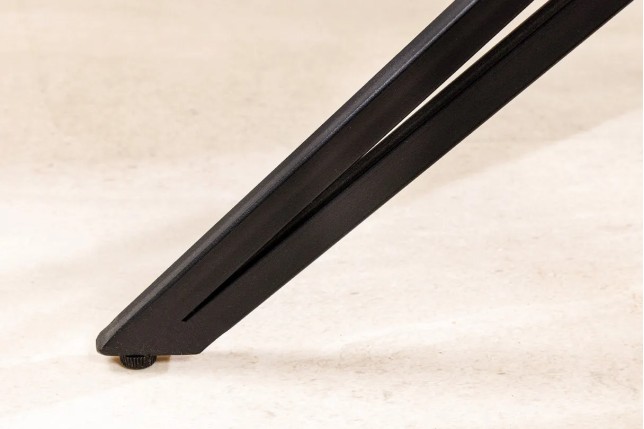 Chaise design EUPHORIA en cuir véritable – Pivotante à 180°, avec accoudoirs et pieds métal noir