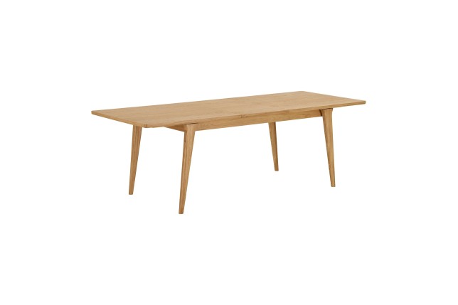 Table à manger extensible en placage chêne naturel – 180-230